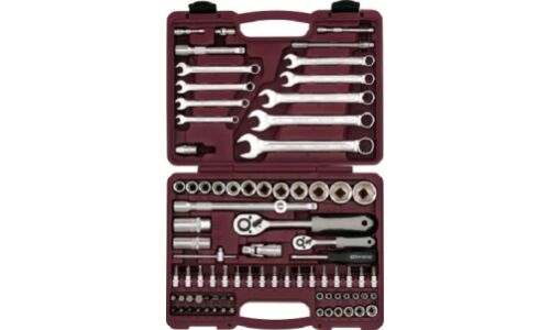 Набор инструментов Thorvik, под размеры 1/2, 1/4", комплект 82 предмета, арт. UTS0082