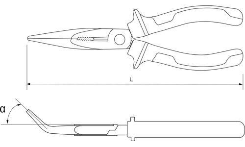 Длинногубцы изогнутые, 150 мм Thorvik, арт. BNP0150