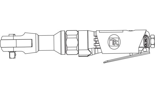 Ключ трещоточный пневматический Thorvik, с квадратом 1/2", 61Нм, 6.3Атм, длина 262мм, арт. ARW1261