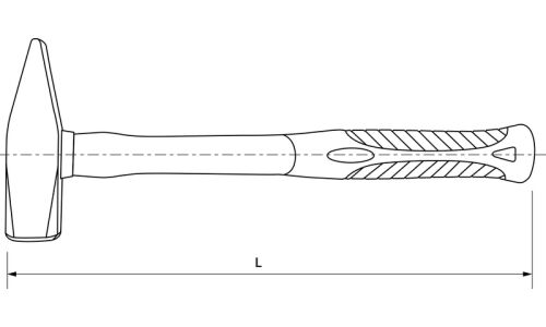 Молоток слесарный с фиберглассовой рукояткой, 300 гр. Thorvik, арт. PHH300