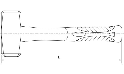 Кувалда с фиберглассовой рукояткой, 8 кг. Thorvik, арт. SLSHP8