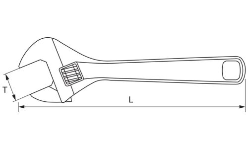 Ключ разводной Thorvik, длина 150мм, раскрытие до 22мм, арт. AJW150