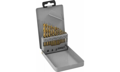 Свёрла по металлу Thorvik, спиральные, HSS TiN, Ø1.5–6.5мм, в пластиковом кейсе, 13 шт, арт. TDBS13