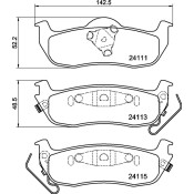 Колодки тормозные дисковые Nisshinbo задние, комплект на ось (4 шт), арт. NP2016
