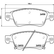 Колодки тормозные дисковые Nisshinbo передние, комплект на ось (4 шт), арт. NP2056