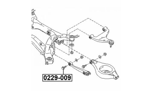 Болт регулировочный (эксцентрик) Febest 0229-009, для Nissan (OEM 55226-WL000)
