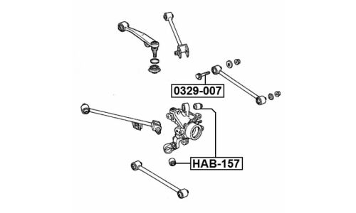 Болт регулировочный (эксцентрик) Febest 0329-007, для Honda/Acura (OEM 52387-SDA-A00)