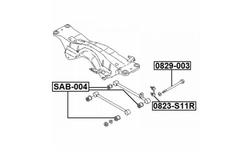Болт регулировочный (эксцентрик) Febest 0829-003, для Subaru/Honda (OEM 20540-AA001)
