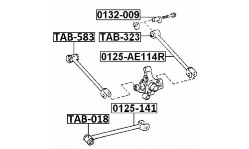 Втулка-эксцентрик Febest 0132-009, для Toyota (OEM 48409-12040)