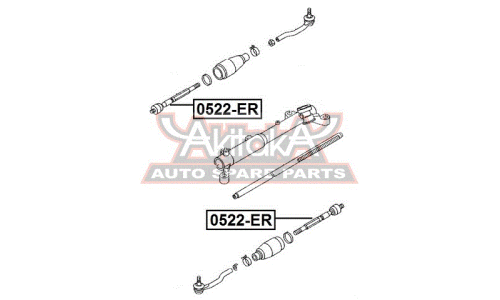 Тяга рулевая Asva, арт. 0522-ER