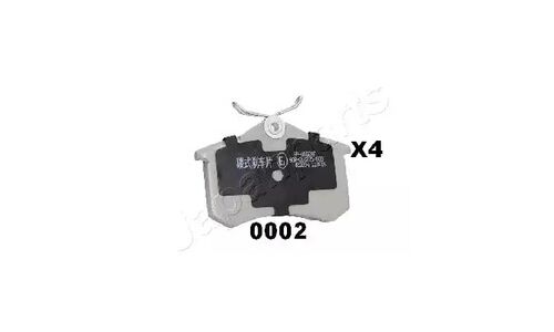 Колодки тормозные дисковые Japan Parts, задние, комплект на ось (4 шт), арт. PP-0002AF