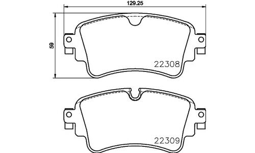 Колодки тормозные дисковые Brembo, комплект на ось (4 шт), арт. P85154