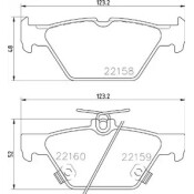 Колодки тормозные дисковые Brembo, комплект на ось (4 шт), арт. P78026