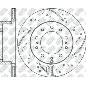 Диск тормозной NiBK перфорированный, арт. RN1267DSET