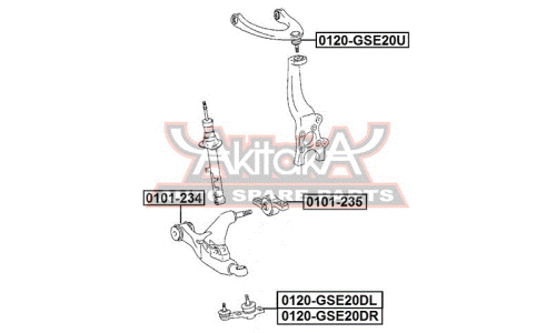Опора шаровая Asva, арт. 0120-GSE20DL