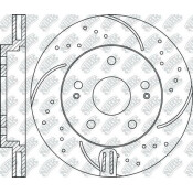 Диск тормозной NiBK перфорированный, арт. RN1403DSET