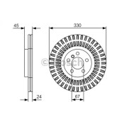 Диск тормозной Bosch, передний, арт. 0 986 479 C94