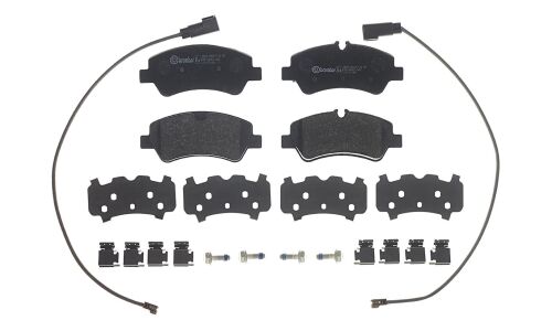Колодки тормозные дисковые Brembo, комплект на ось (4 шт), арт. P24187
