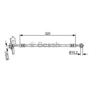 Шланг тормозной Bosch, передний, правый, арт. 1 987 481 870