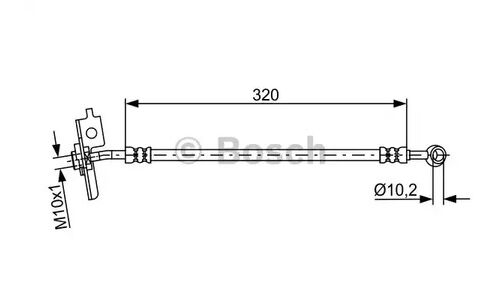Шланг тормозной Bosch, передний, правый, арт. 1 987 481 870