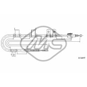 Трос ручного тормоза Metalcaucho, левый, арт. 82006