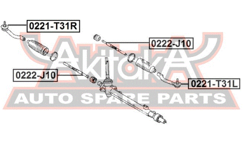 Наконечник рулевой тяги Asva, правый, арт. 0221-T31R