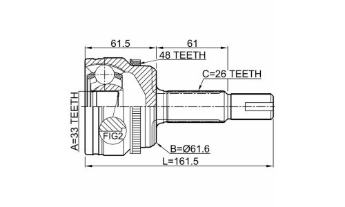 ШРУС Febest, передний, внешний, арт. 0110-ASV50LA48
