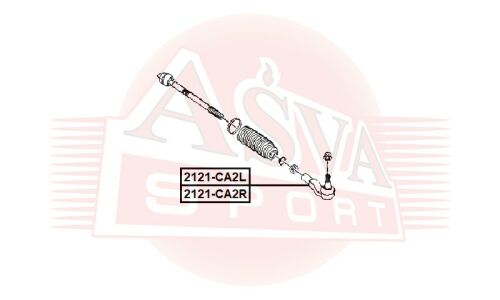 Наконечник рулевой тяги Asva, левый, арт. 2121-CA2L