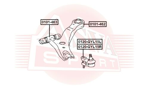 Сайлентблок Asva, арт. 0101-462