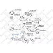 С/б рычага пер.подв.нижн. Mitsubishi | перед прав/лев Stellox, арт. 77-00655-SX
