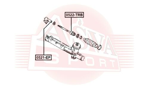 Наконечник рулевой тяги | перед прав/лев Asva, арт. 0521-EP