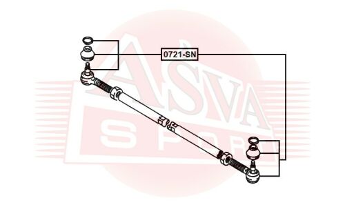 Наконечник рулевой тяги Asva, левый, арт. 0721-SN