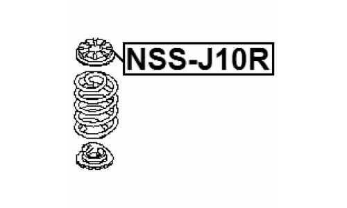 Проставка задней пружины верхняя | зад прав/лев Febest, арт. NSS-J10R