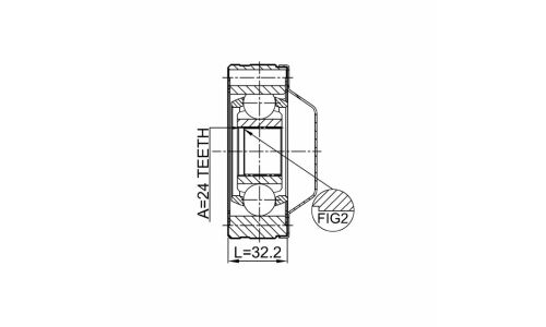 Шрус карданного вала 24x80 Febest, арт. 1211-TERSHA