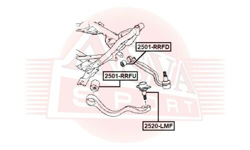 Опора шаровая Asva, арт. 2520-LMF