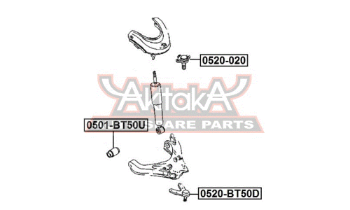 Опора шаровая Asva, арт. 0520-BT50D
