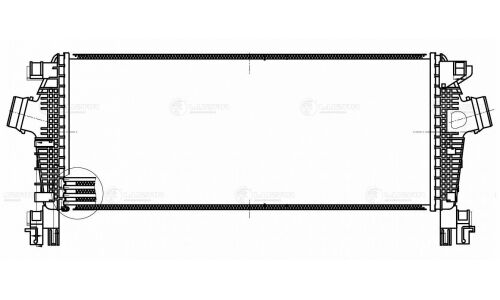 ОНВ (радиатор интеркулера) Astra J 1.4T AT Luzar, арт. LRIC 21131