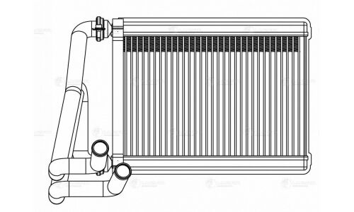 Радиатор отопителя Luzar, арт. LRh 08S5