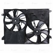 Вентилятор охлаждения радиатора Luzar, с кожухом, с 2 вентиляторами, для Chevrolet Captiva, арт. LFK 0543