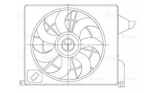 Вентилятор охлаждения радиатора Luzar, с кожухом, для двигателей 2.4i, для KIA Sorento, арт. LFK 08P5