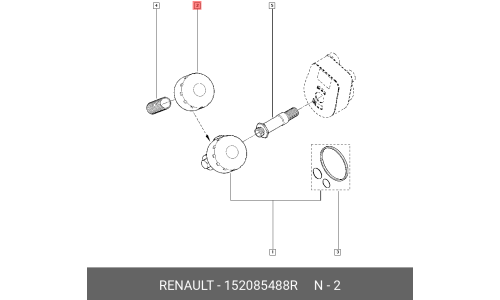Фильтр масляный Renault, арт. 15 20 854 88R