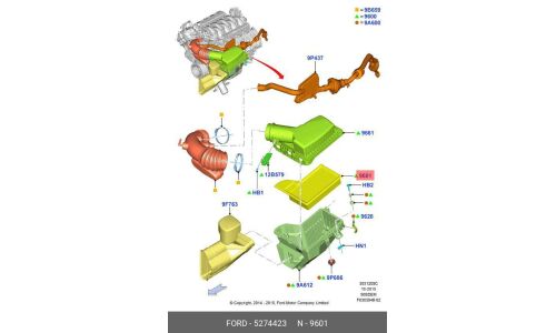 Фильтр воздушный ( FR3Z9601A ) Ford, арт. 5274423
