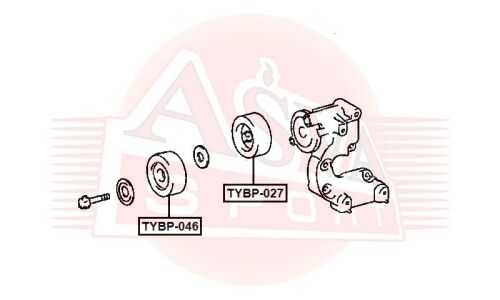 Ролик навесного оборудования Asva натяжной, арт. TYBP-027