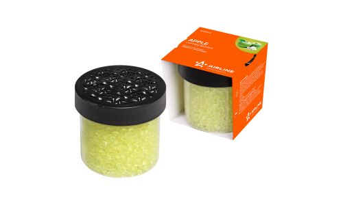 Ароматизатор на торпедо Airline «Банка с гранулами» Apple (Сочное яблоко), полимерный, 60г, арт.AFBA104