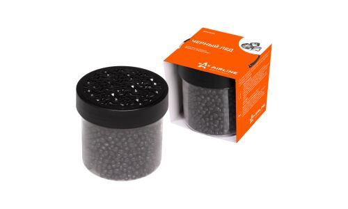 Ароматизатор на торпедо Airline «Банка с гранулами» Black Ice (Чёрный лёд), полимерный, 60г, арт. AFBA095