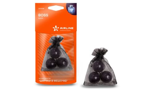 Ароматизатор подвесной Airline «Шарики в мешочке» Boss (Босс), полимерный, арт. AFSH118