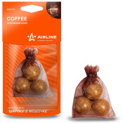 Ароматизатор подвесной Airline «Шарики в мешочке» Coffee (Бодрящий кофе), полимерный, арт. AFSH117