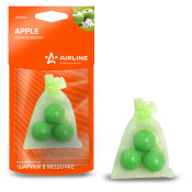 Ароматизатор подвесной Airline «Шарики в мешочке» Apple (Сочное яблоко), полимерный, арт. AFSH121