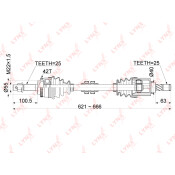 Привод в сборе LYNXauto, передний, левый, арт. CD-1089A