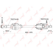Привод в сборе LYNXauto, передний, левый, арт. CD-1091